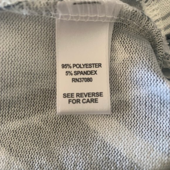 EST. 1946 GRAY/BLACK/WHITE RUCHED SIDES BANDED BOTTOM TOP XL-EUC - Picture 9 of 9